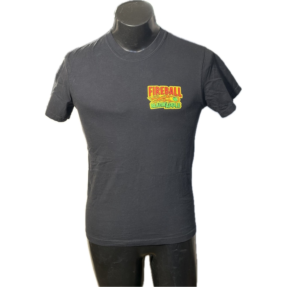 Comfort Colors Fireball Blazin Apple Whiskey Graphic T-Shirt Black Small Mens